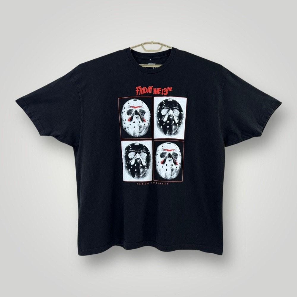 Friday the 13th Jason Voorhees Shirt Mens 3XL Black Graphic Horror Movie Slasher